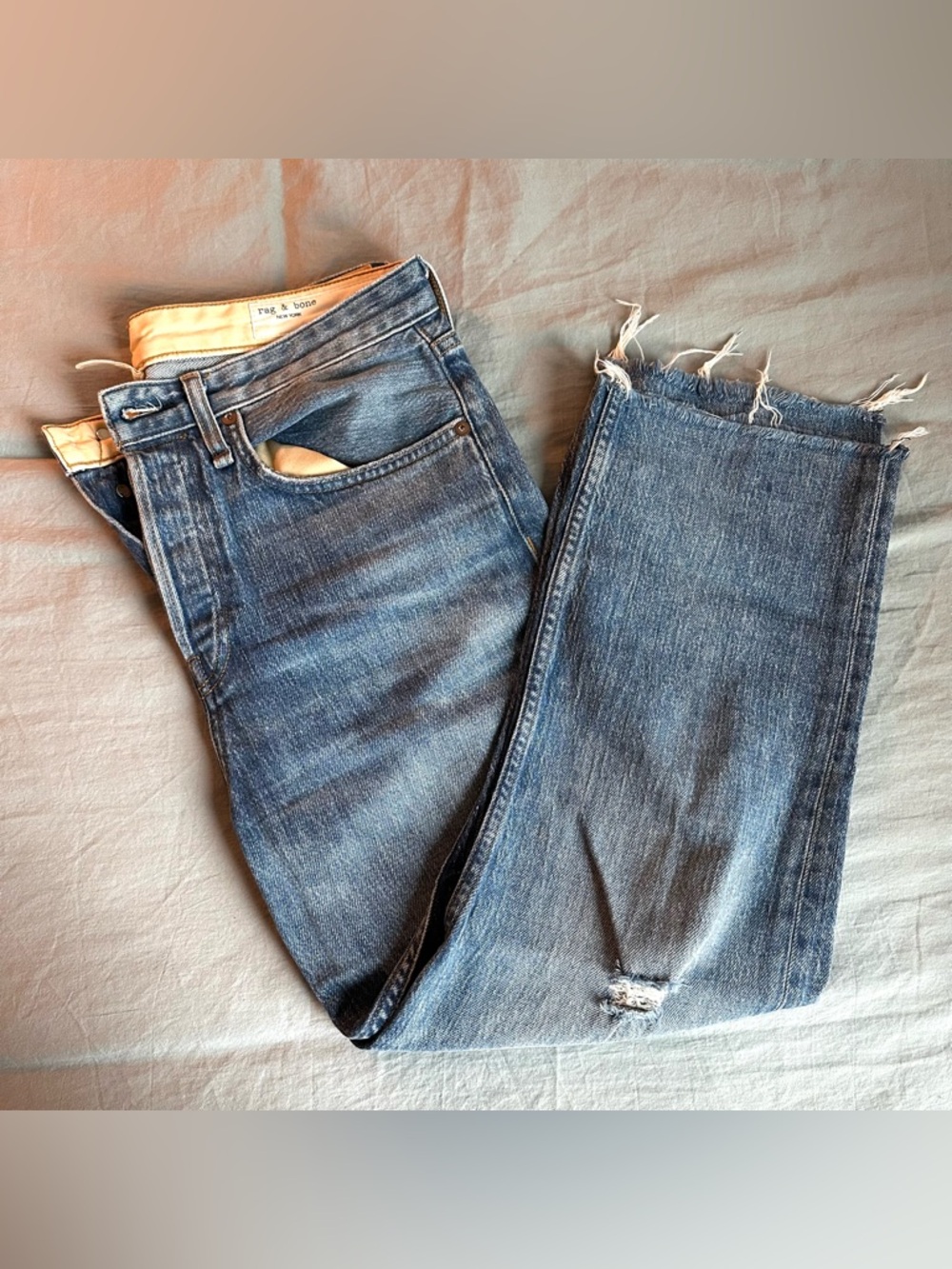 Rag and Bone Maya High Rise Ankle Straight Jean, Size 28